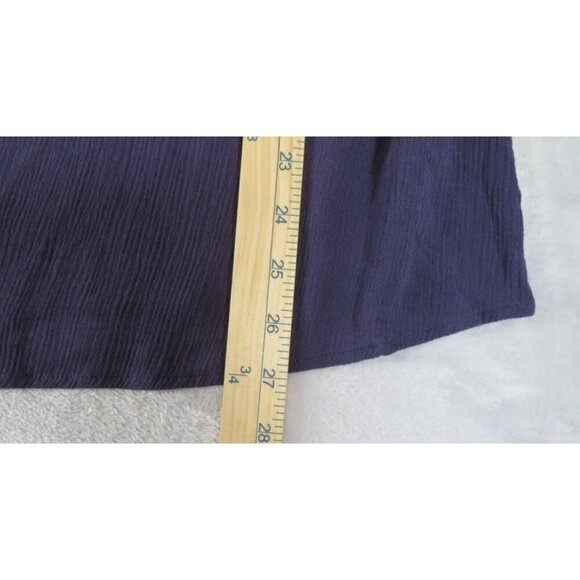 JUICY COUTURE Purple Long Sleeve Tie Neck Gauze Peasant Top Women's Sz Large NWT - Picture 6 of 9